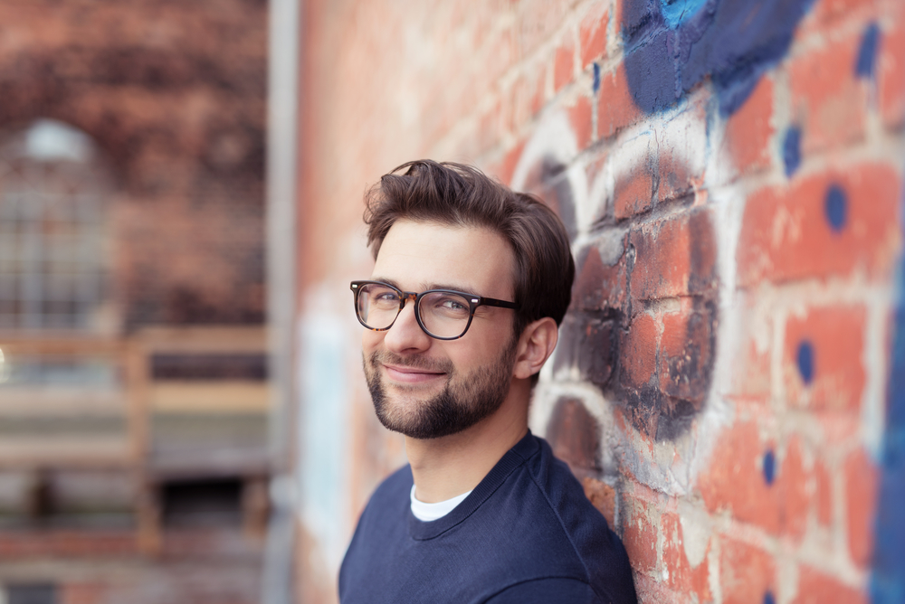 happy attractive man smiling